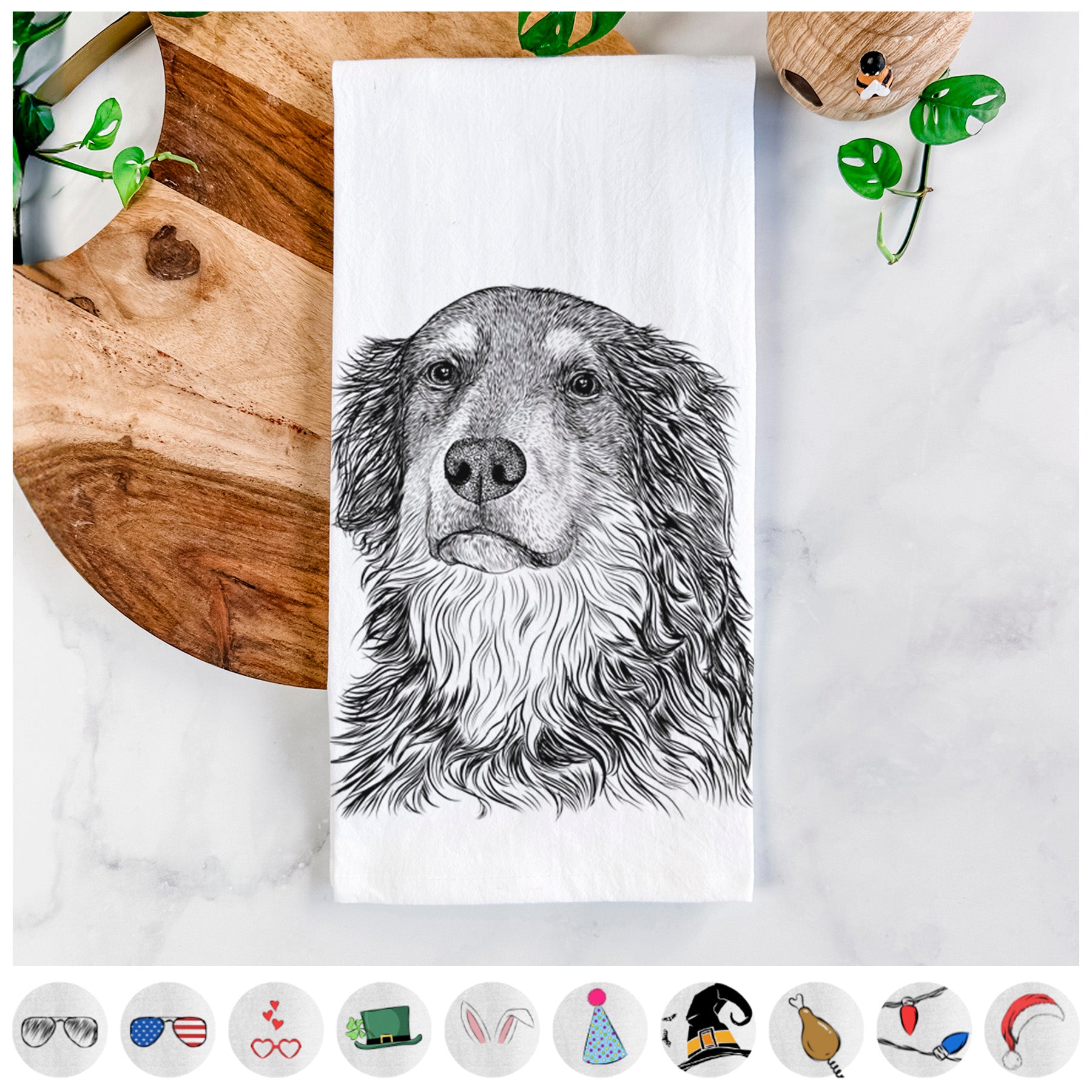 Ranger the Mixed Breed Tea Towel