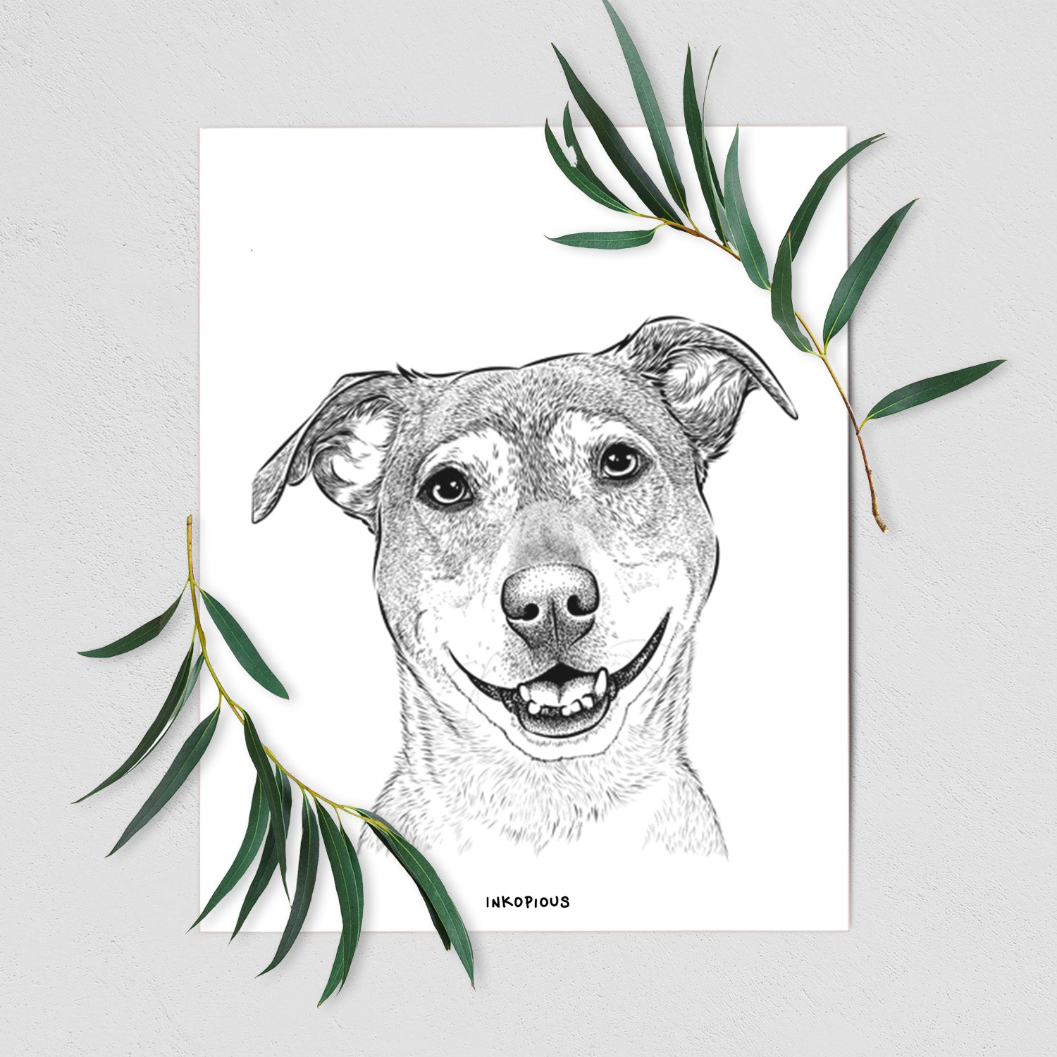 Reese the Mountain Cur Art Print