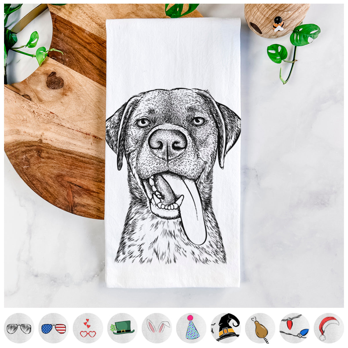 Reese the Mixed Breed Tea Towel