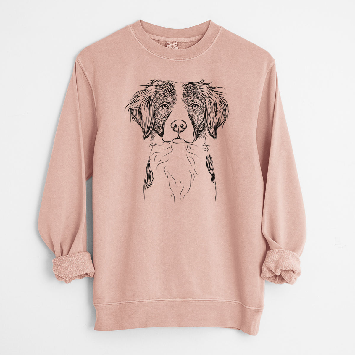 Bare Remi the Brittany - Unisex Pigment Dyed Crew Sweatshirt