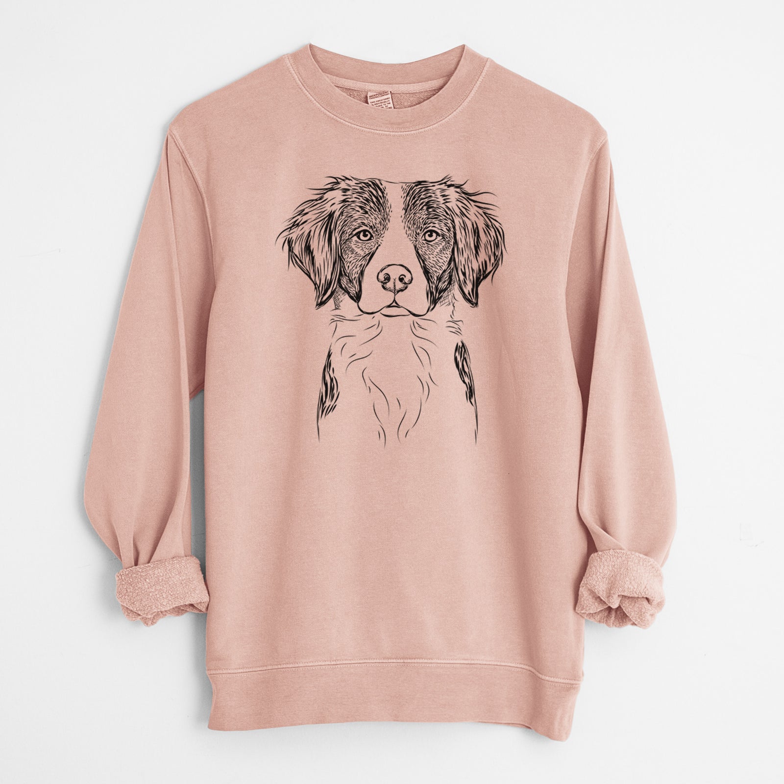 Bare Remi the Brittany - Unisex Pigment Dyed Crew Sweatshirt