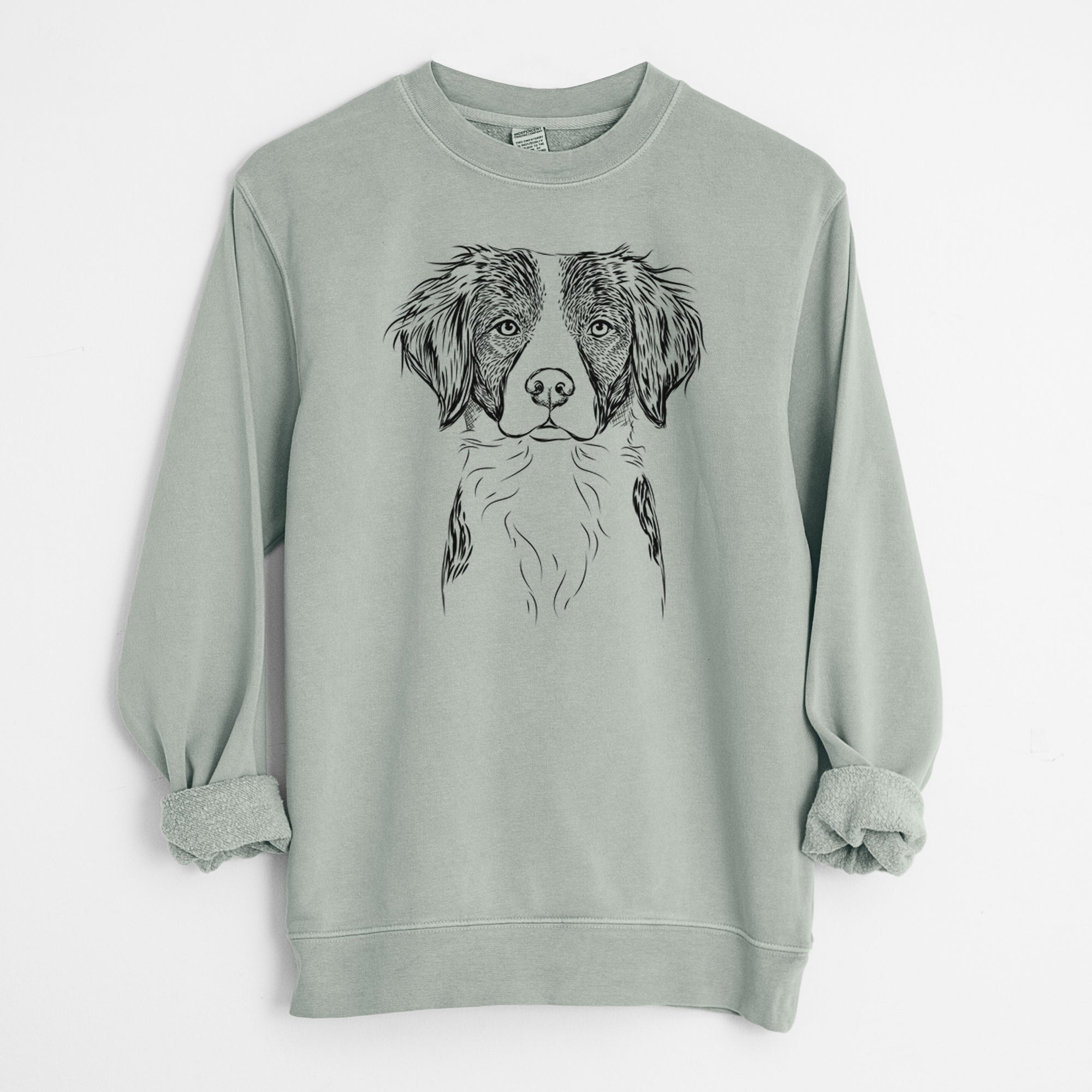 Bare Remi the Brittany - Unisex Pigment Dyed Crew Sweatshirt