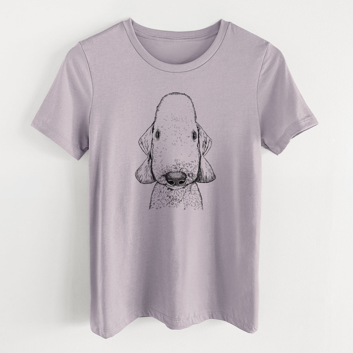 Bare Remington the Bedlington Terrier - Women's Lightweight Relaxed Fit 100% Cotton Crewneck