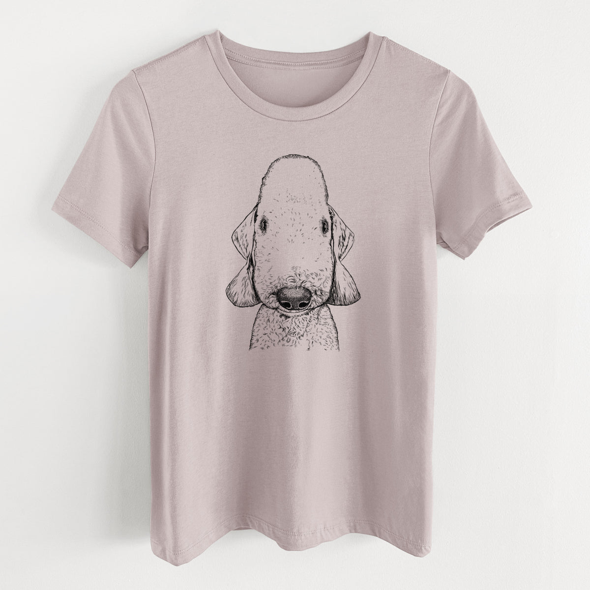 Bare Remington the Bedlington Terrier - Women's Lightweight Relaxed Fit 100% Cotton Crewneck