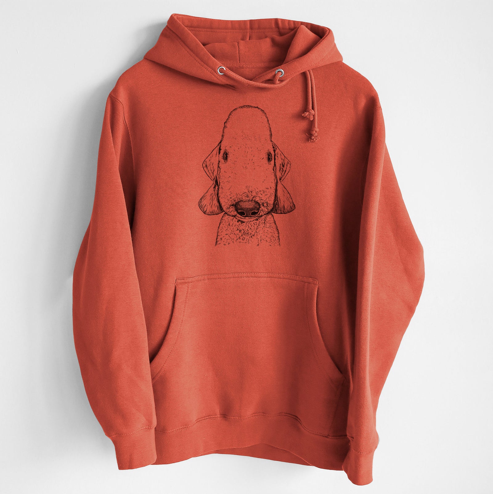 Remington the Bedlington Terrier- Heavyweight Fleece Hoodie