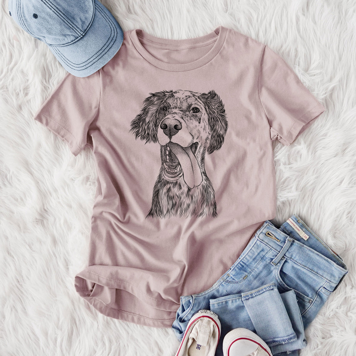Bare Renly the English Setter - Women's Lightweight Relaxed Fit 100% Cotton Crewneck