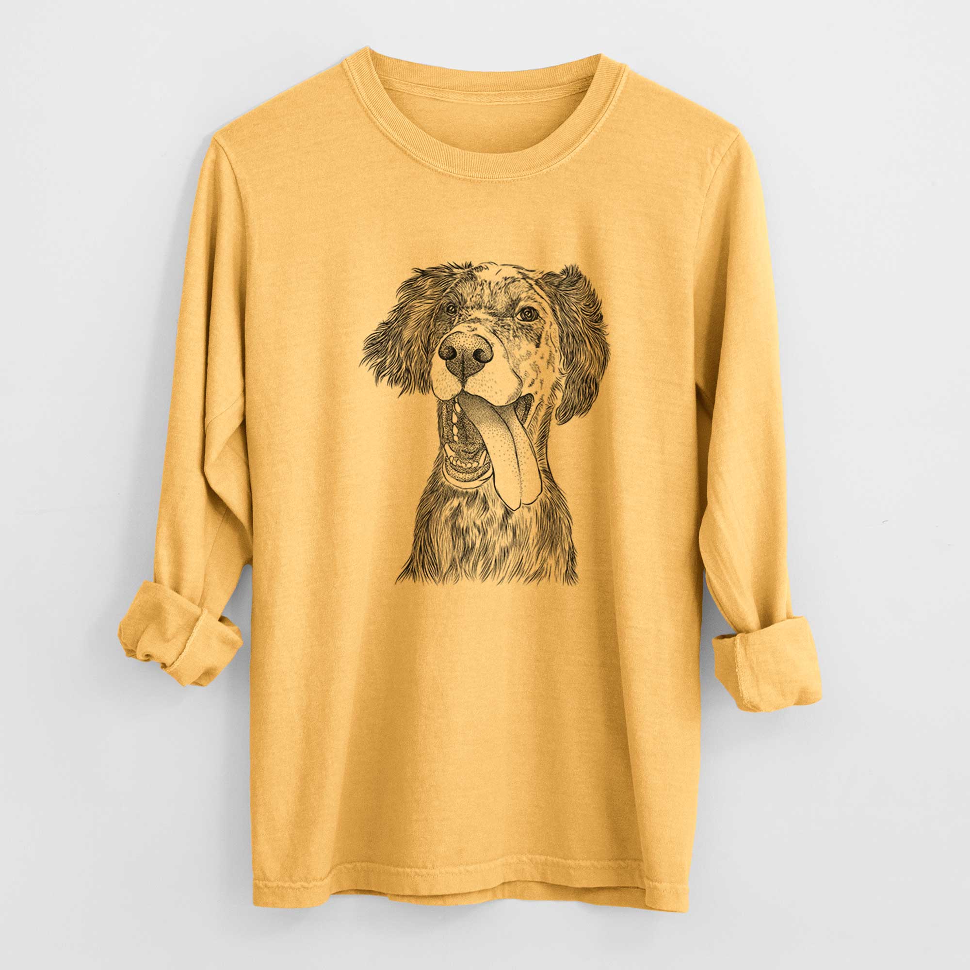 Bare Renly the English Setter - Men's Heavyweight 100% Cotton Long Sleeve