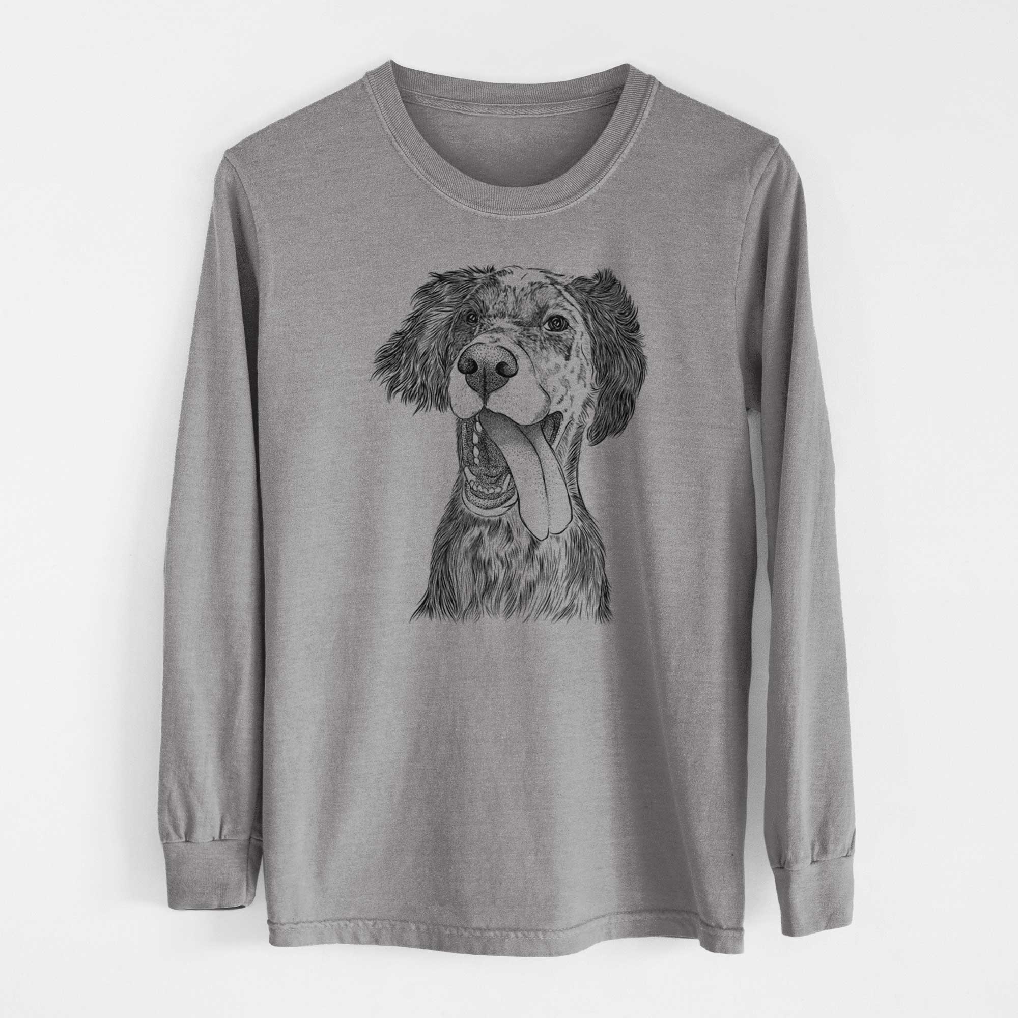 Bare Renly the English Setter - Men's Heavyweight 100% Cotton Long Sleeve