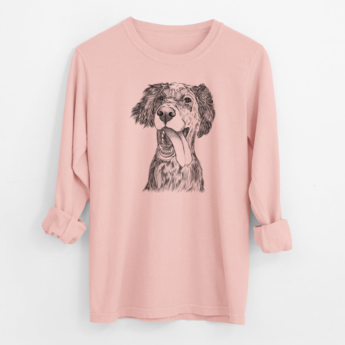 Bare Renly the English Setter - Men's Heavyweight 100% Cotton Long Sleeve