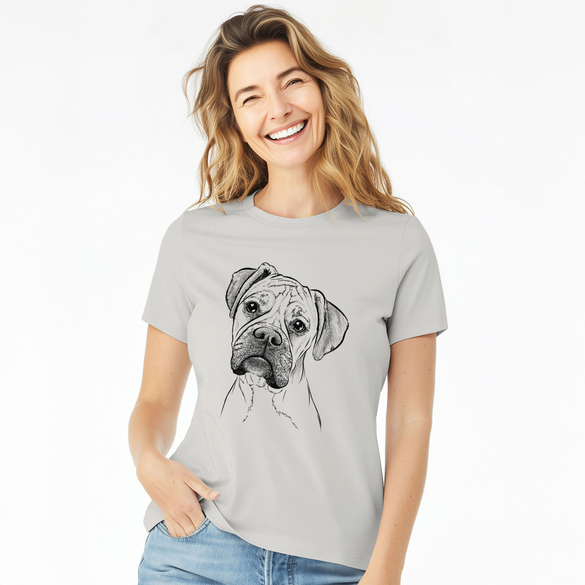 Bare Reuby the Boxer - Women's Lightweight Relaxed Fit 100% Cotton Crewneck