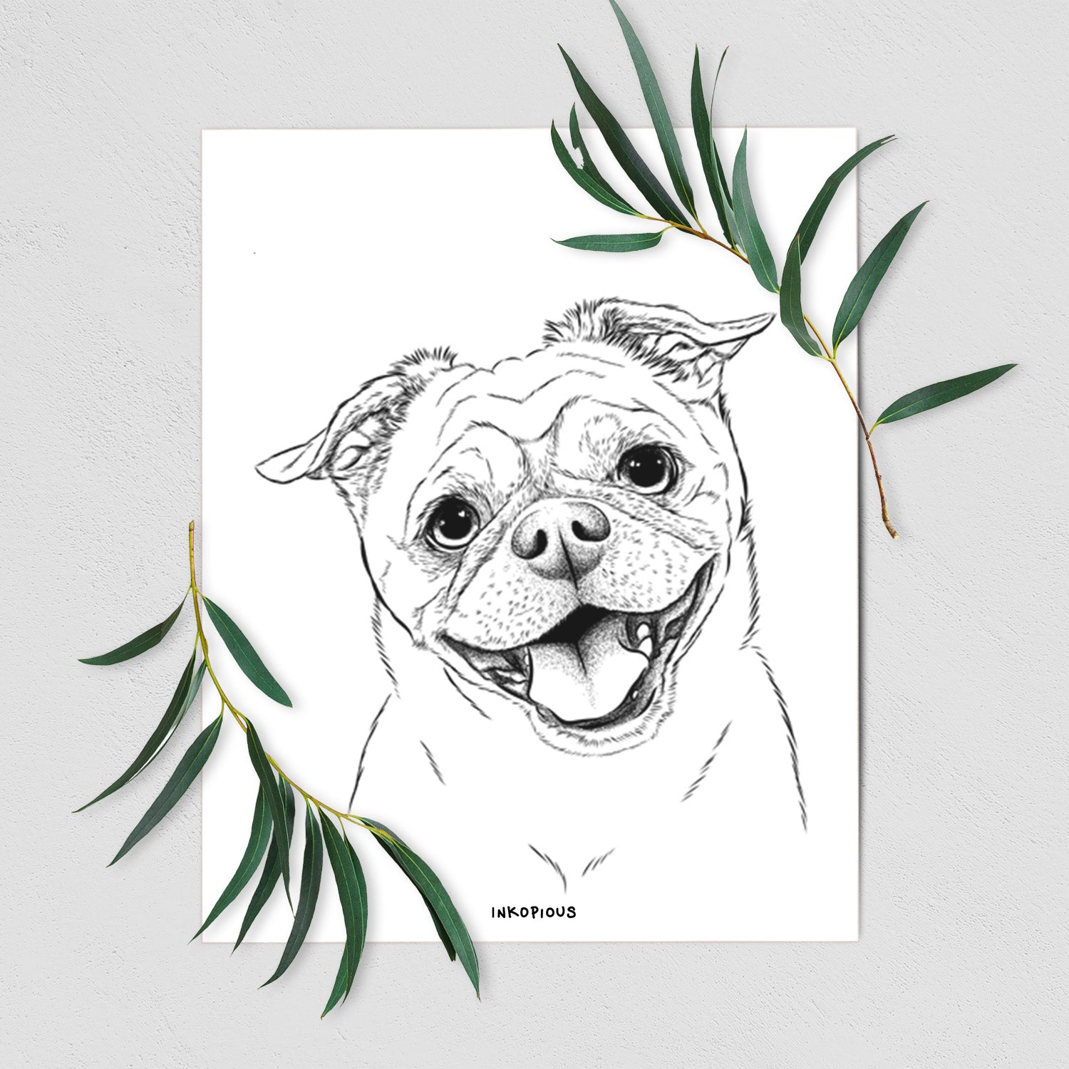 Riley the Chug Art Print