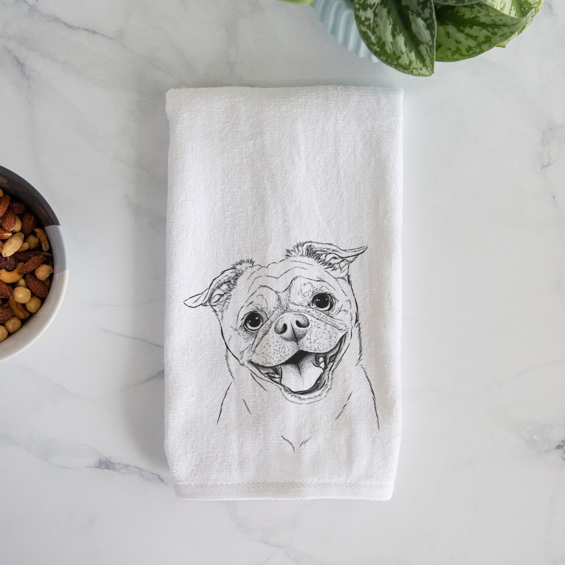 Riley the Chug Decorative Hand Towel