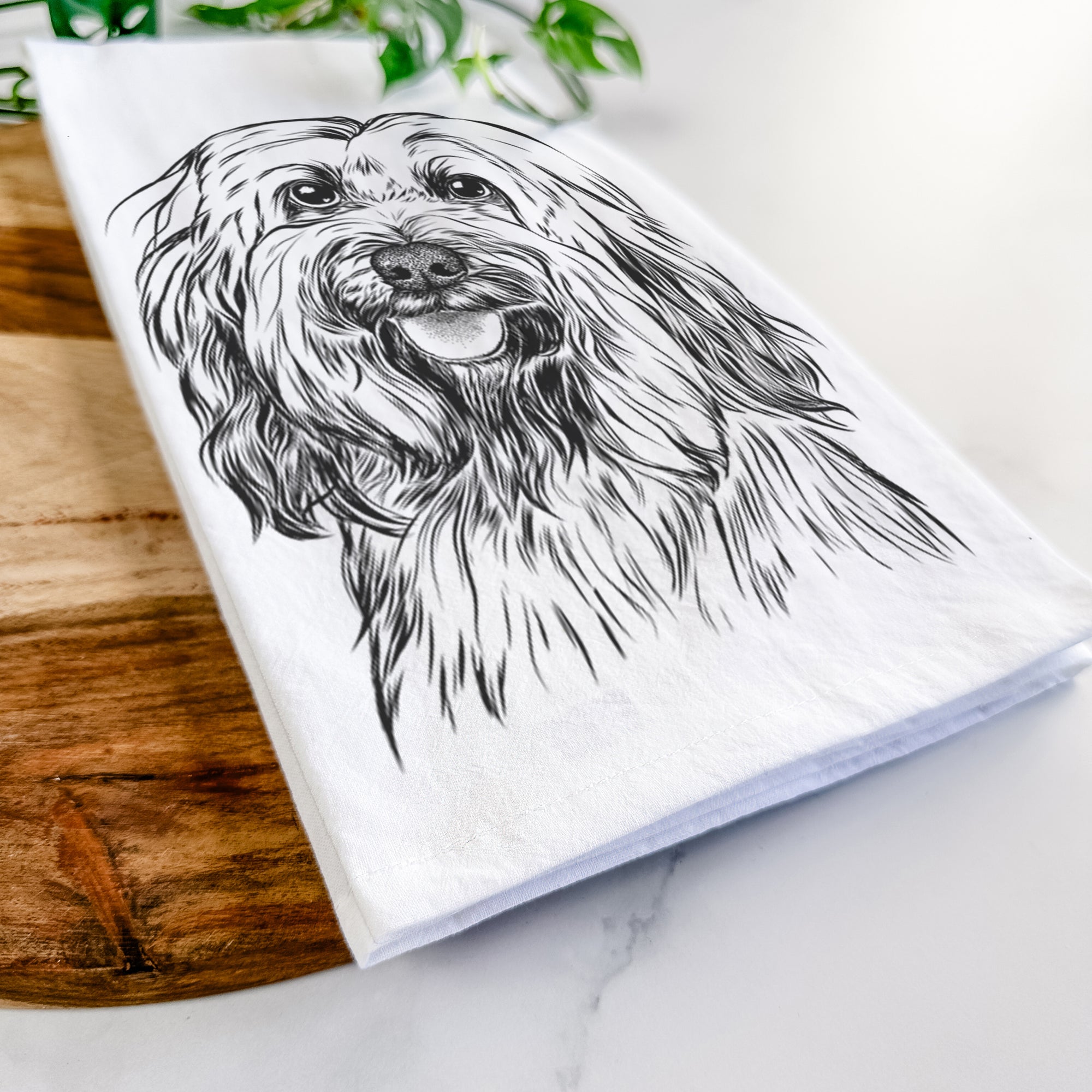 Rime the Tibetan Terrier Tea Towel