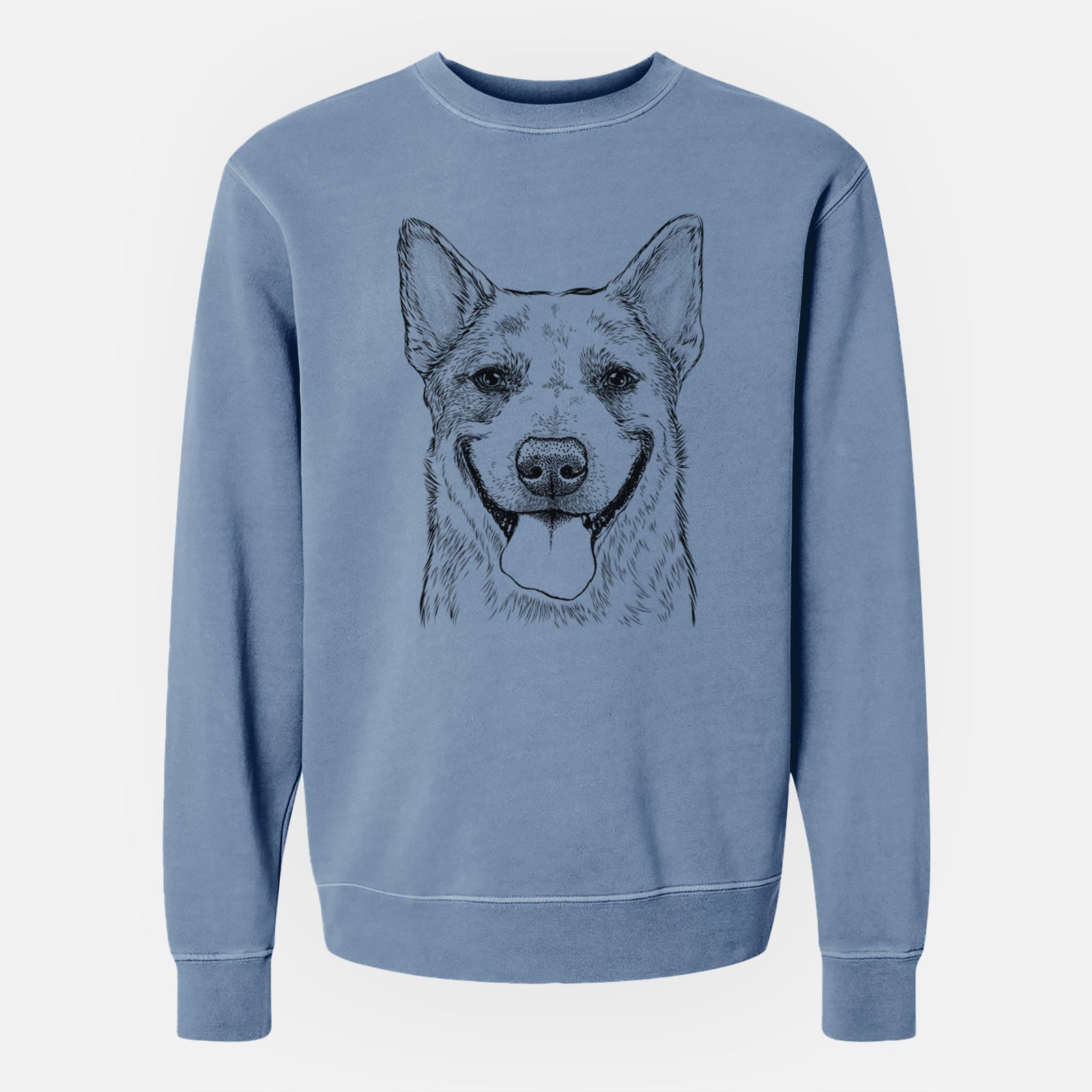 Bare Rio the Australian Cattle Dog - Unisex Pigment Dyed Crew Sweatshirt