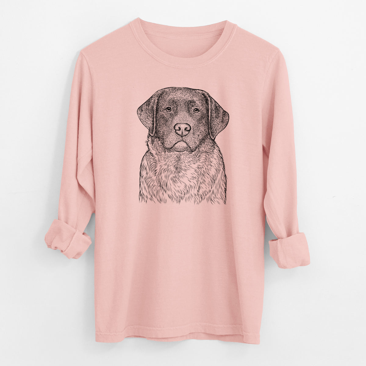 Bare River the English Labrador Retriever - Men's Heavyweight 100% Cotton Long Sleeve