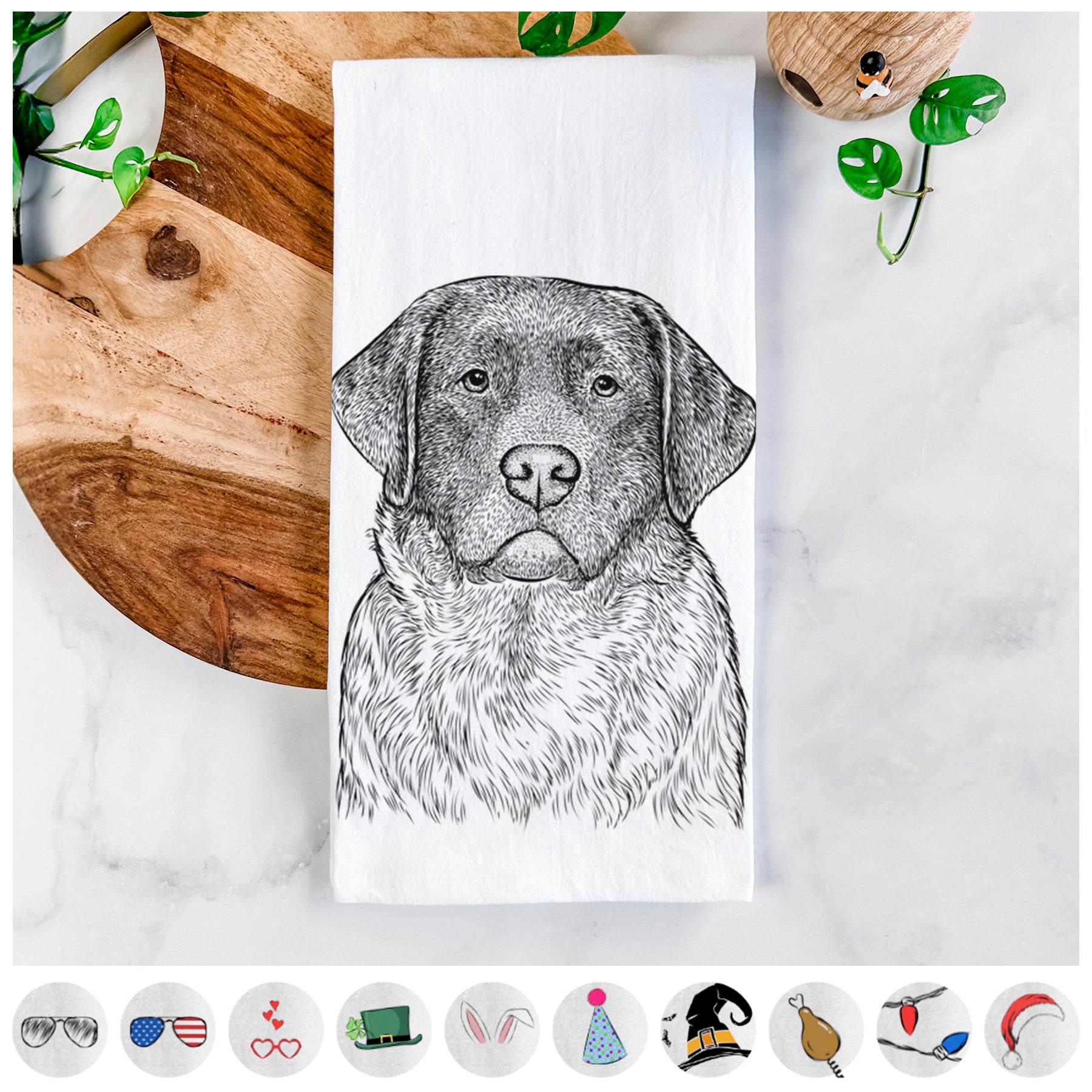 River the English Labrador Retriever Tea Towel