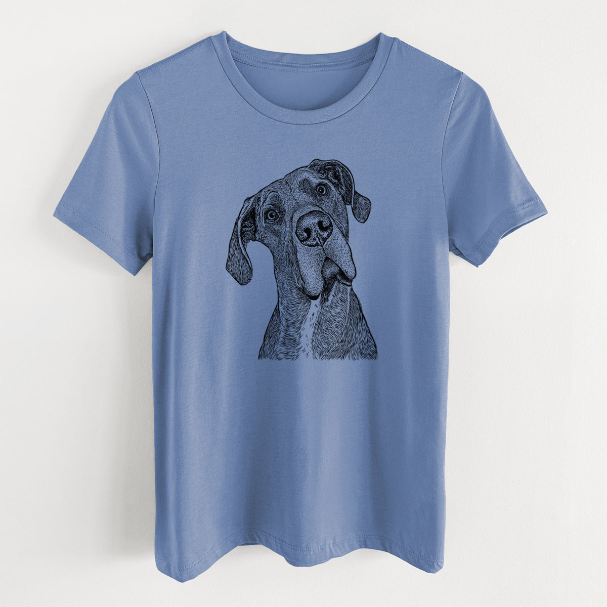 Bare River the Great Dane - Women's Lightweight Relaxed Fit 100% Cotton Crewneck