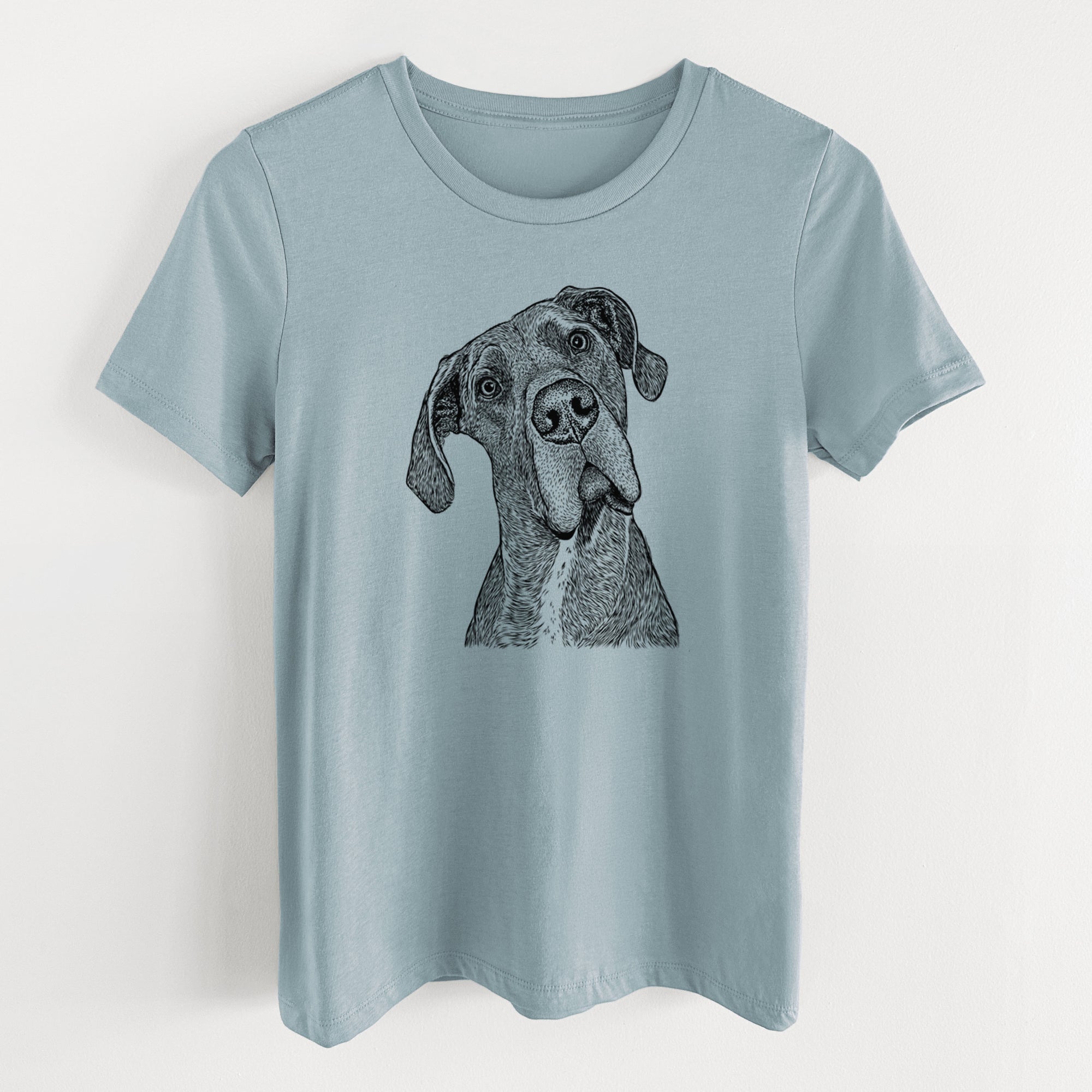 Bare River the Great Dane - Women's Lightweight Relaxed Fit 100% Cotton Crewneck