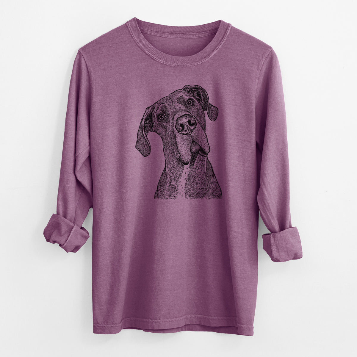 Bare River the Great Dane - Men's Heavyweight 100% Cotton Long Sleeve