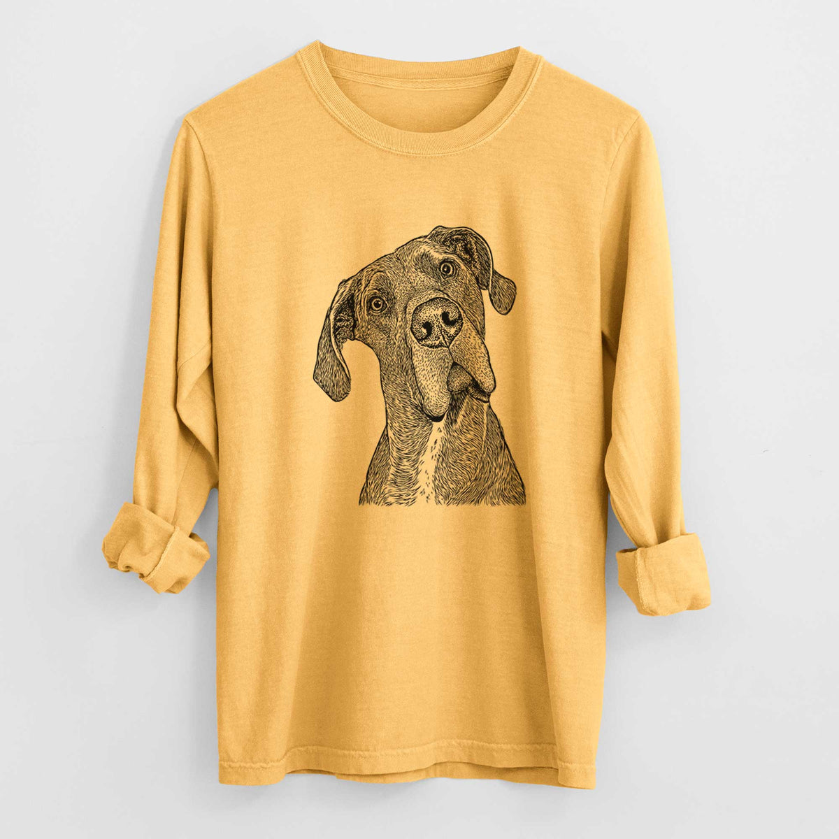 Bare River the Great Dane - Men's Heavyweight 100% Cotton Long Sleeve