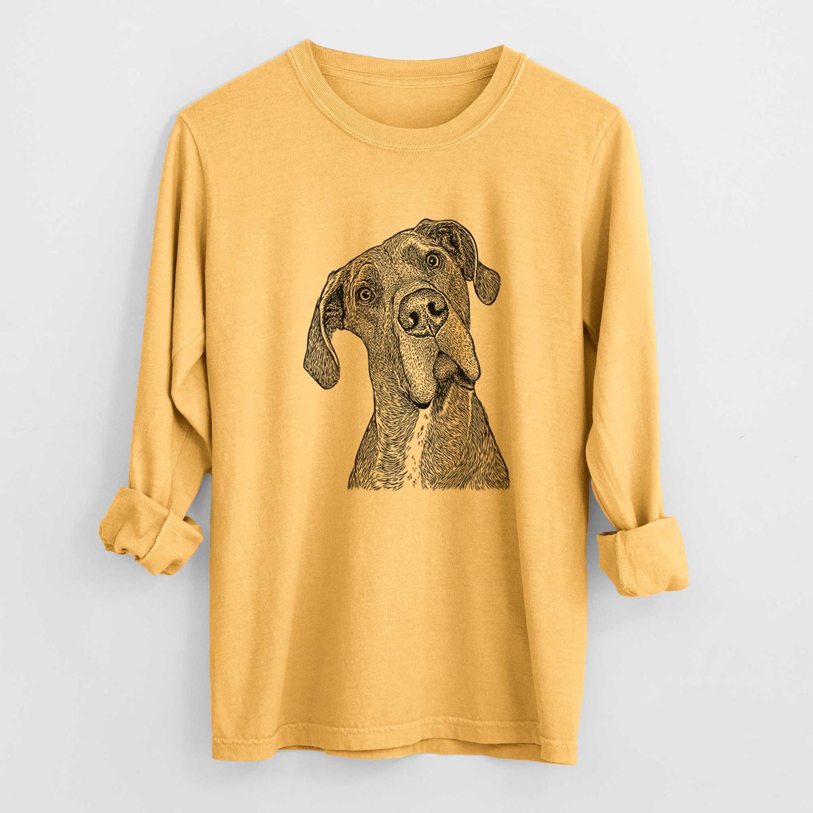 Bare River the Great Dane - Men's Heavyweight 100% Cotton Long Sleeve