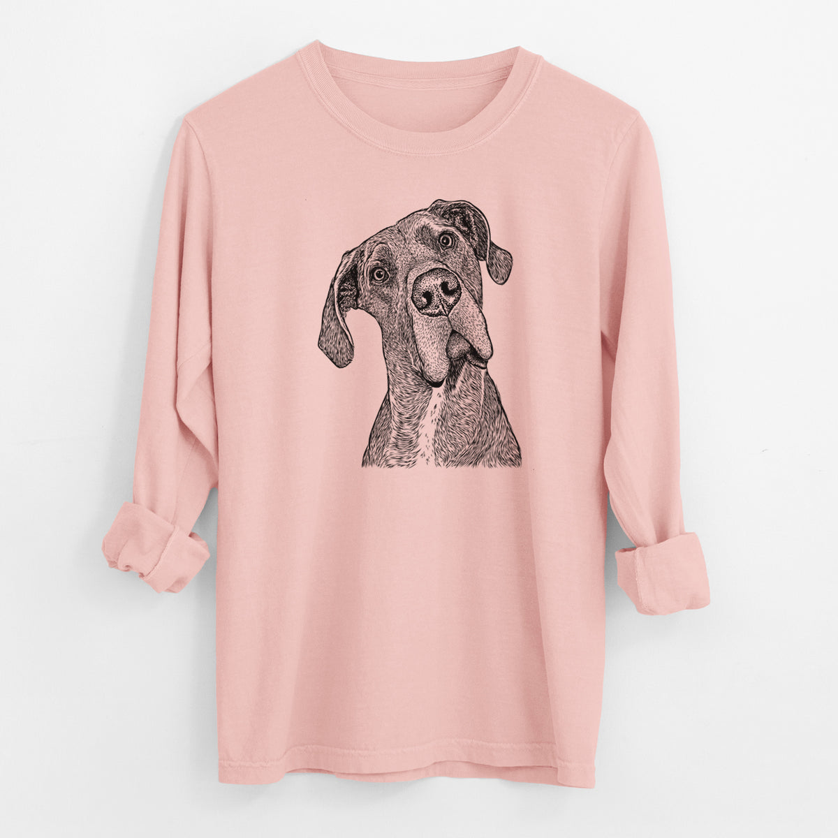Bare River the Great Dane - Men's Heavyweight 100% Cotton Long Sleeve