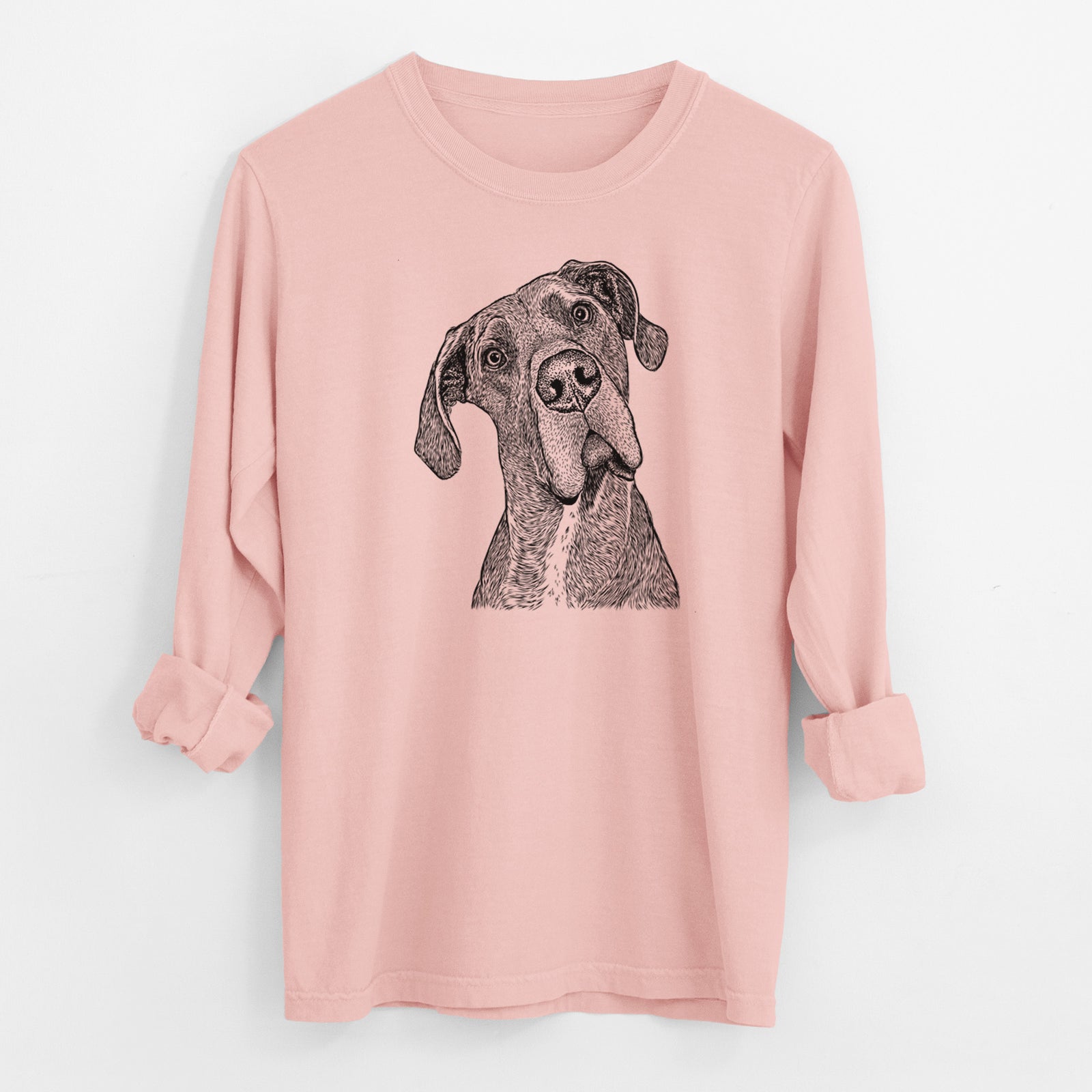 Bare River the Great Dane - Men's Heavyweight 100% Cotton Long Sleeve