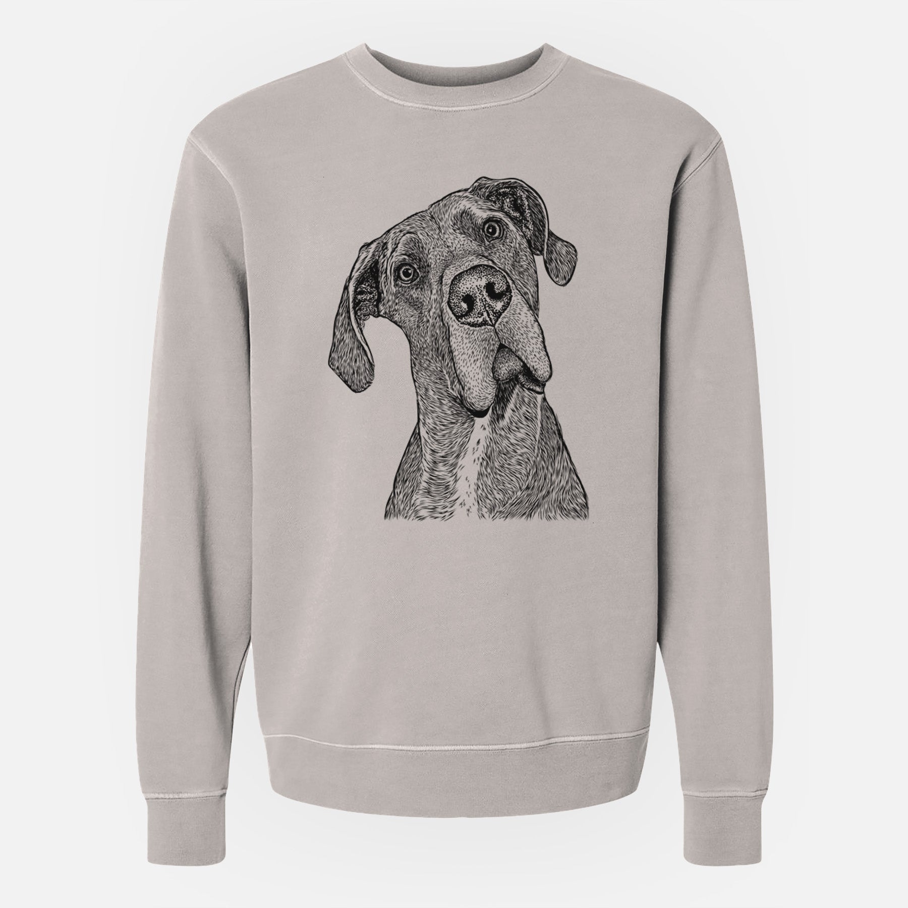 Bare River the Great Dane - Unisex Pigment Dyed Crew Sweatshirt