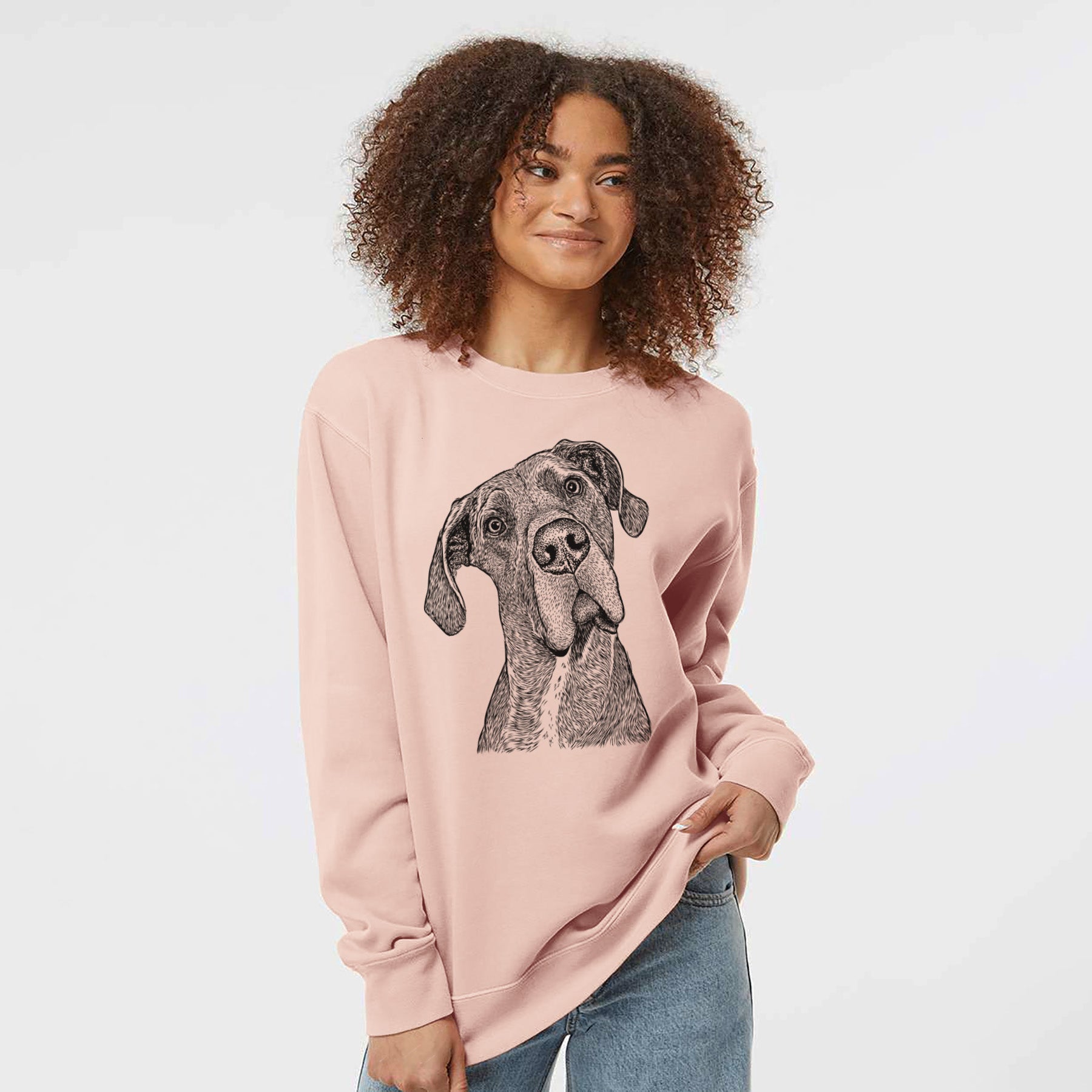 Bare River the Great Dane - Unisex Pigment Dyed Crew Sweatshirt