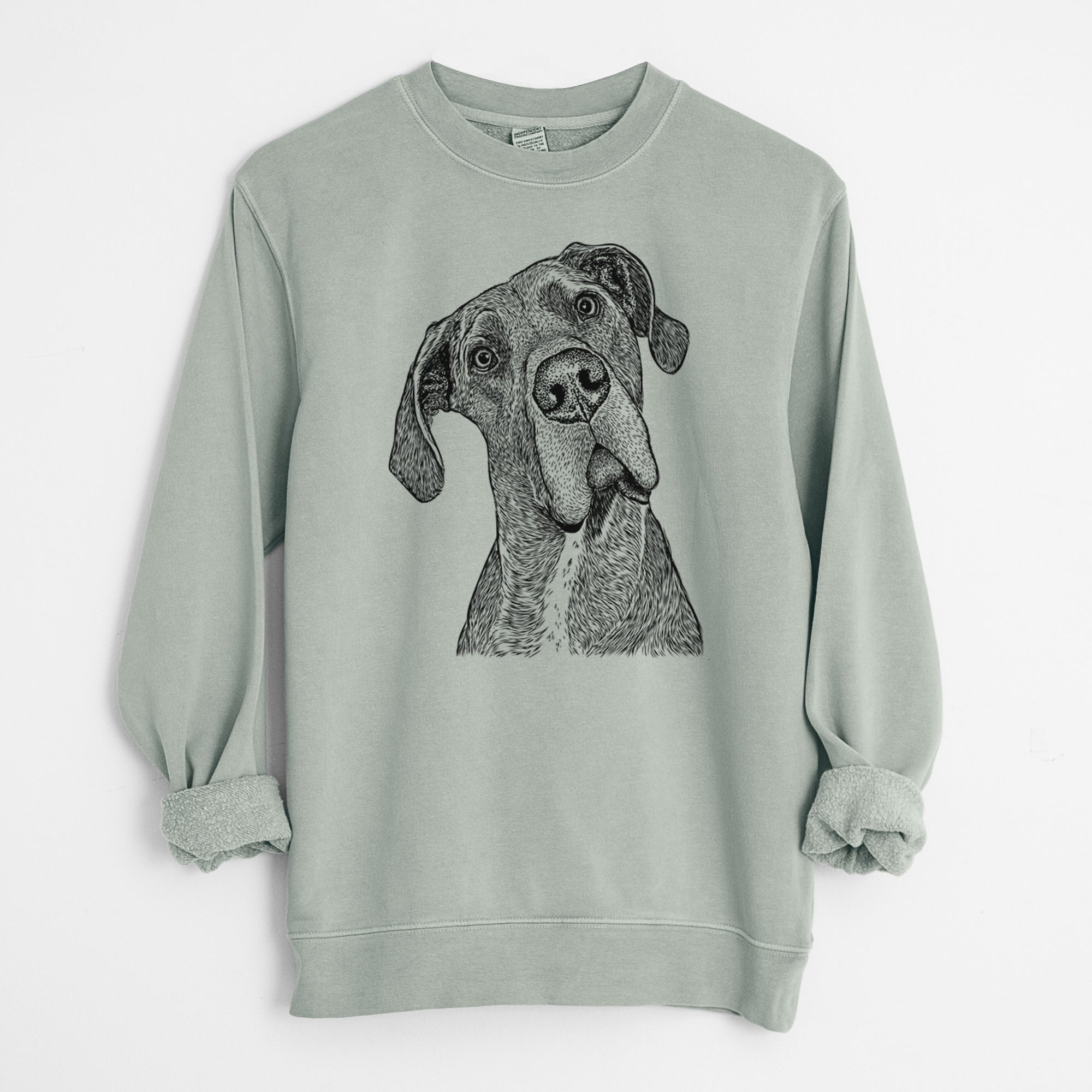 Bare River the Great Dane - Unisex Pigment Dyed Crew Sweatshirt