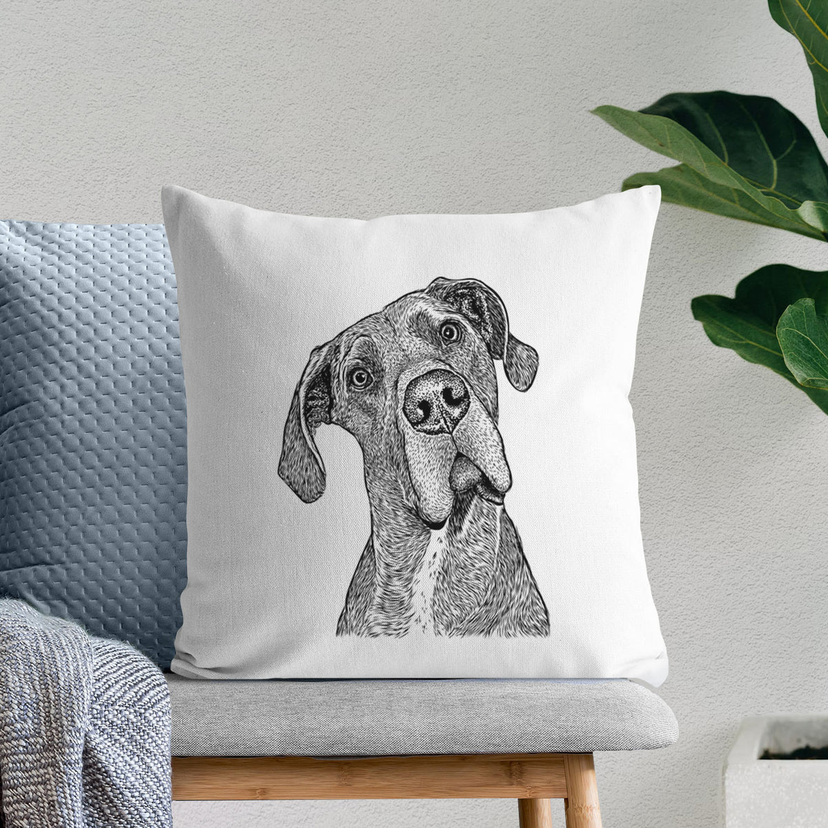River the Great Dane - Throw Pillow Cover