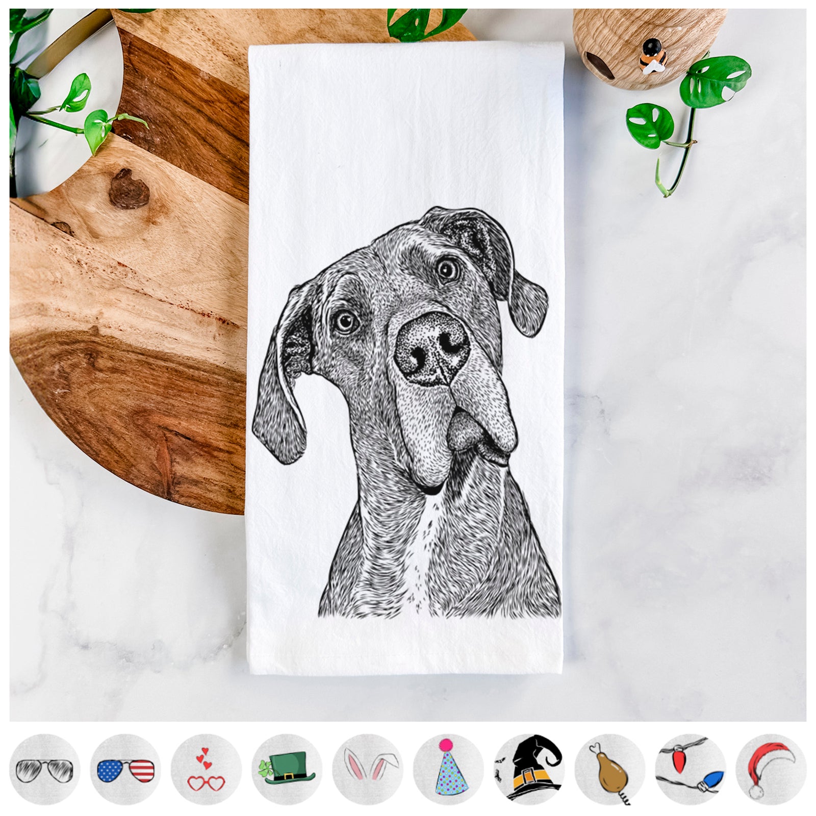 River the Great Dane Tea Towel