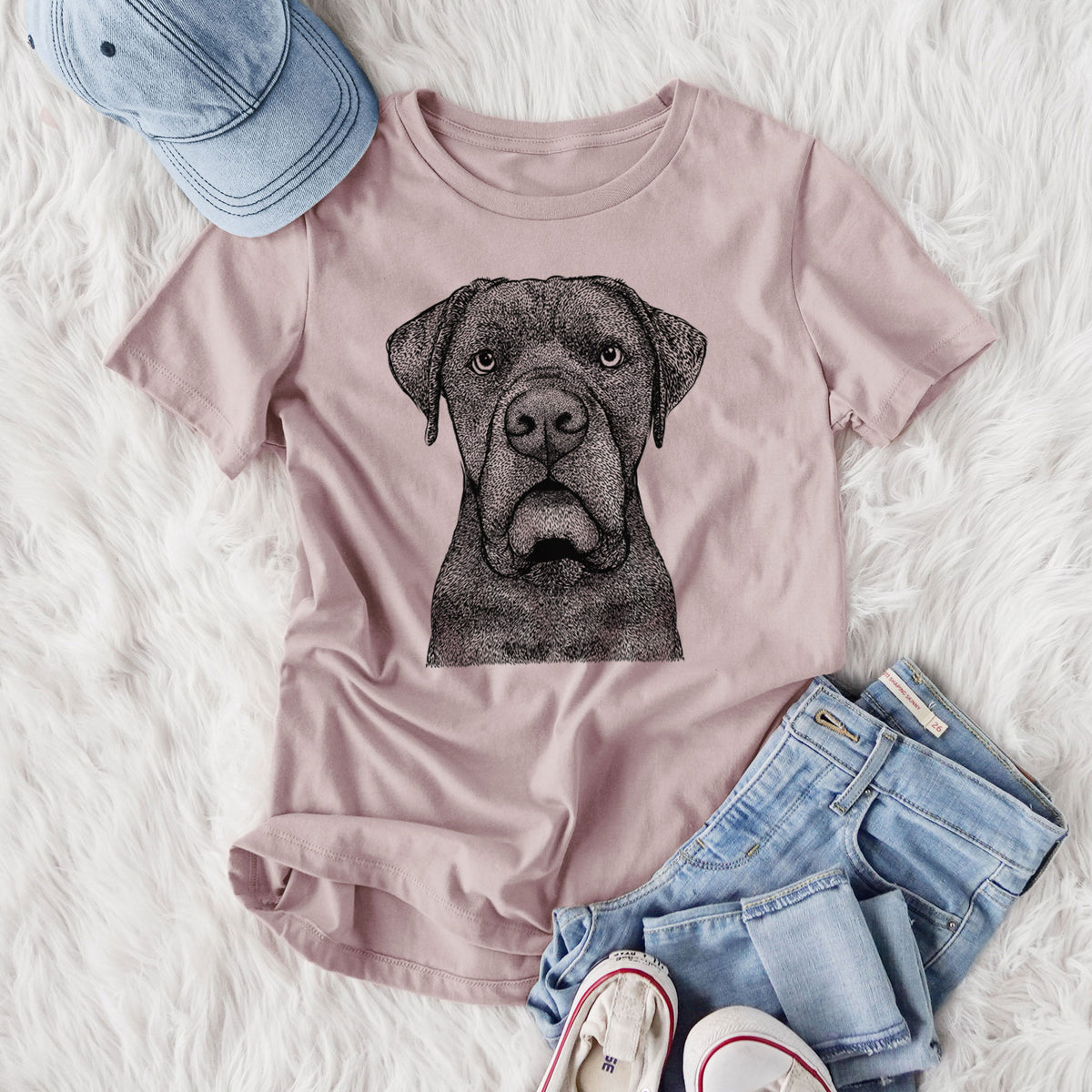Bare Rocco the Cane Corso - Women's Lightweight Relaxed Fit 100% Cotton Crewneck