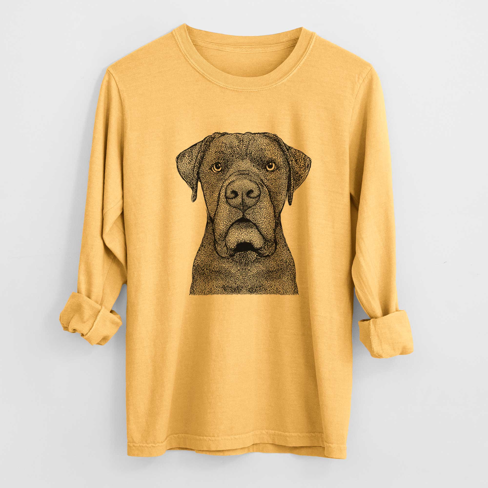 Bare Rocco the Cane Corso - Men's Heavyweight 100% Cotton Long Sleeve