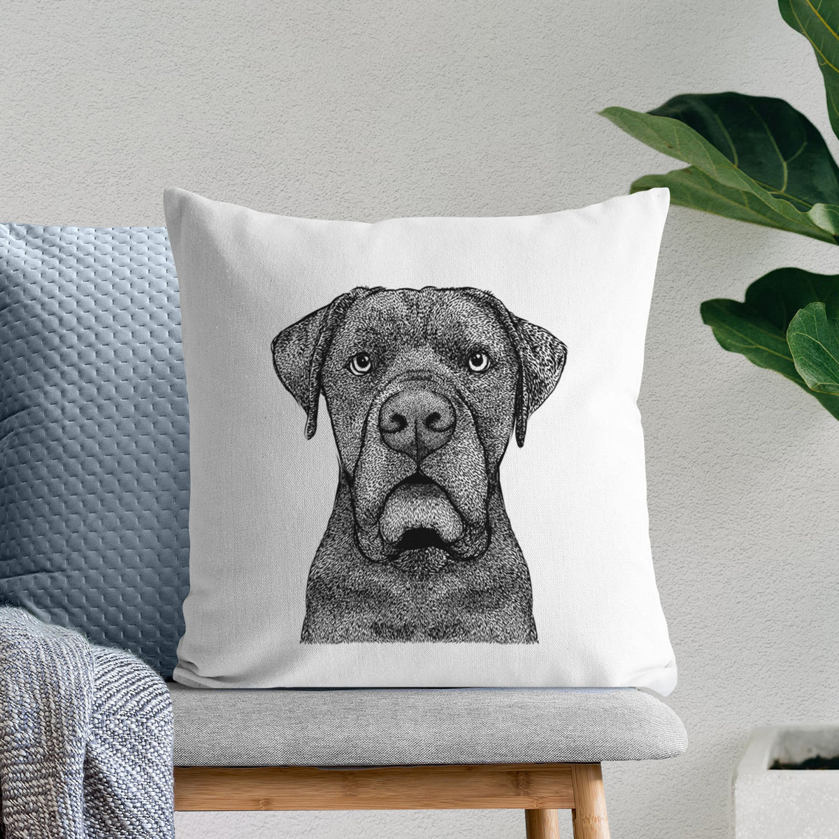 Rocco the Cane Corso - Throw Pillow Cover