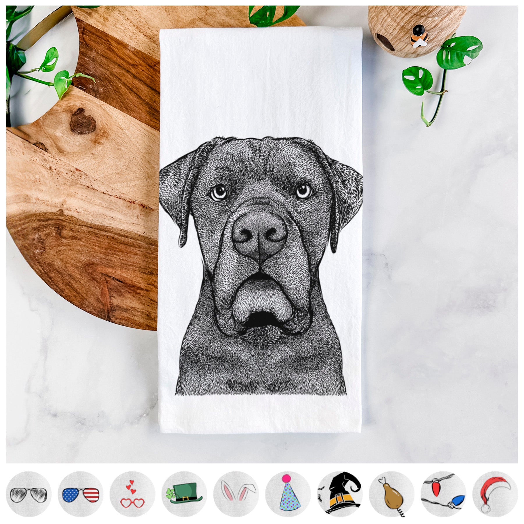 Rocco the Cane Corso Tea Towel