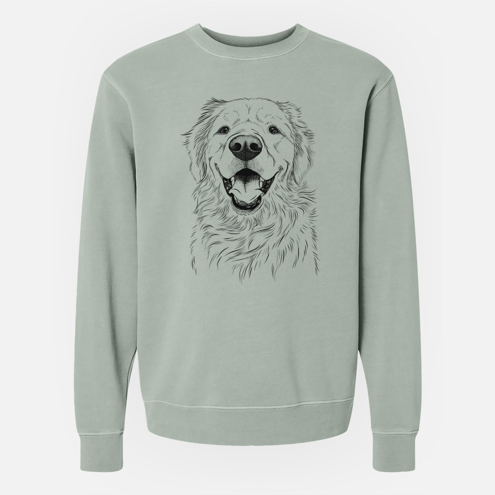 Bare Roger the Golden Retriever - Unisex Pigment Dyed Crew Sweatshirt