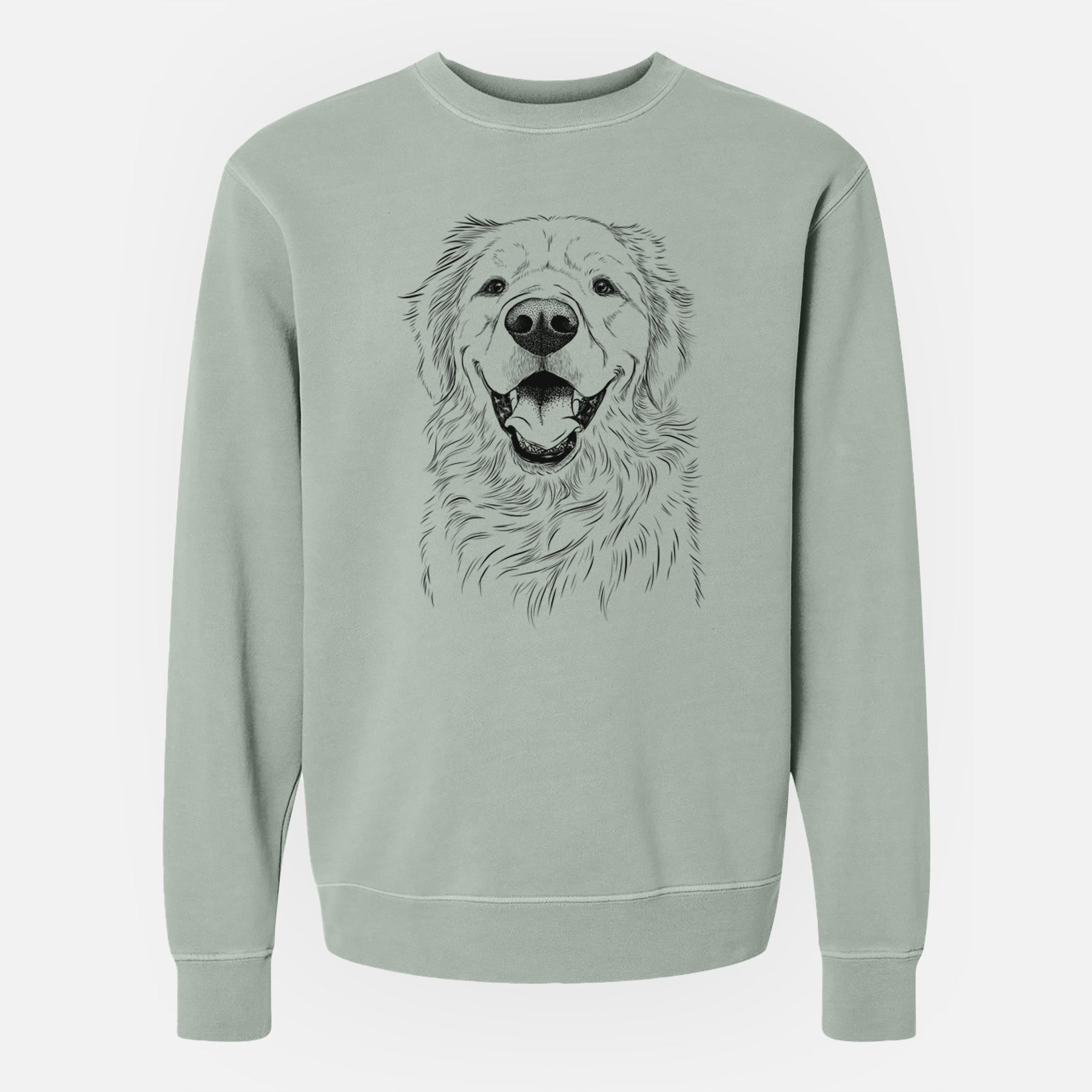 Bare Roger the Golden Retriever - Unisex Pigment Dyed Crew Sweatshirt