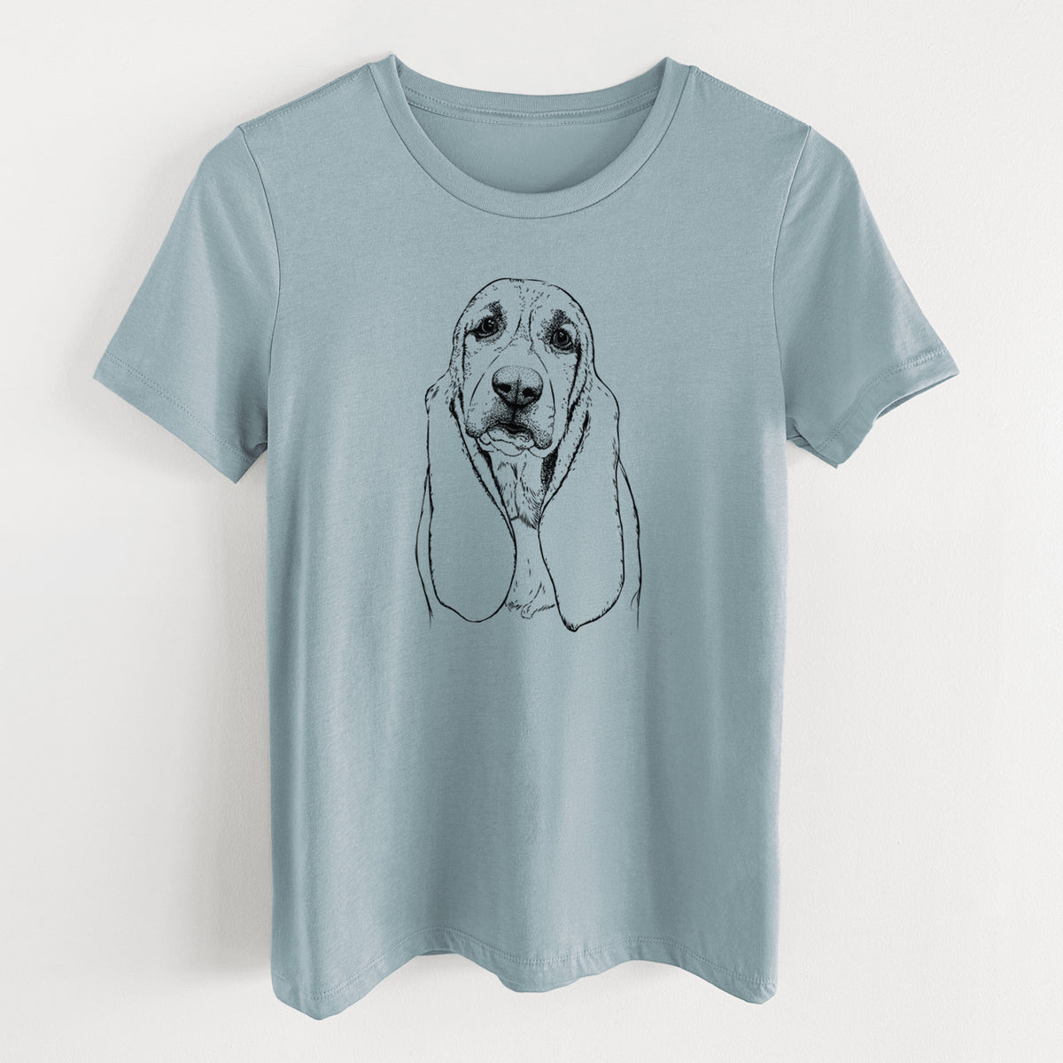Bare Rolo the Basset Hound - Women's Lightweight Relaxed Fit 100% Cotton Crewneck