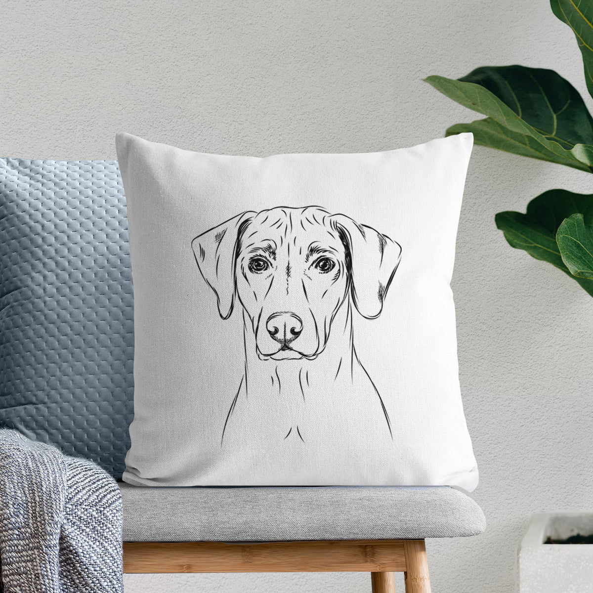 Ronan the Rhodesian Ridgeback - Throw Pillow Cover