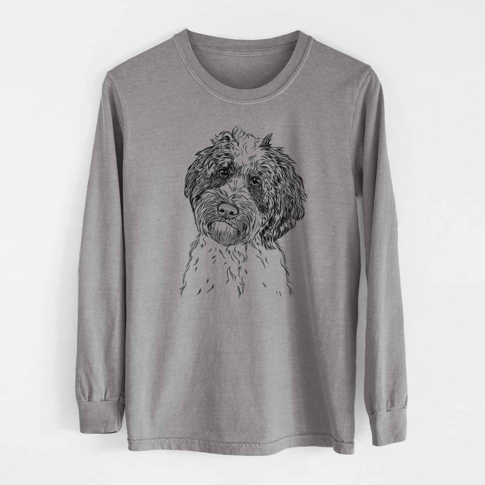 Bare Rooney the Aussiedoodle - Men's Heavyweight 100% Cotton Long Sleeve