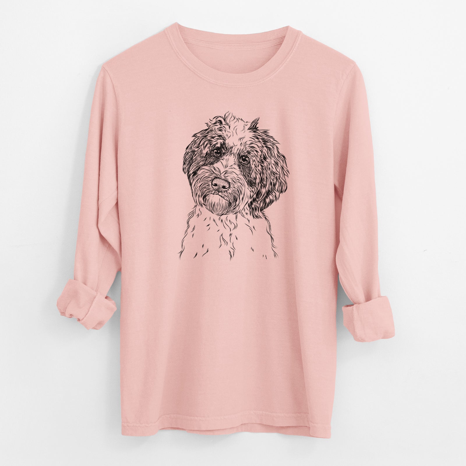 Bare Rooney the Aussiedoodle - Men's Heavyweight 100% Cotton Long Sleeve
