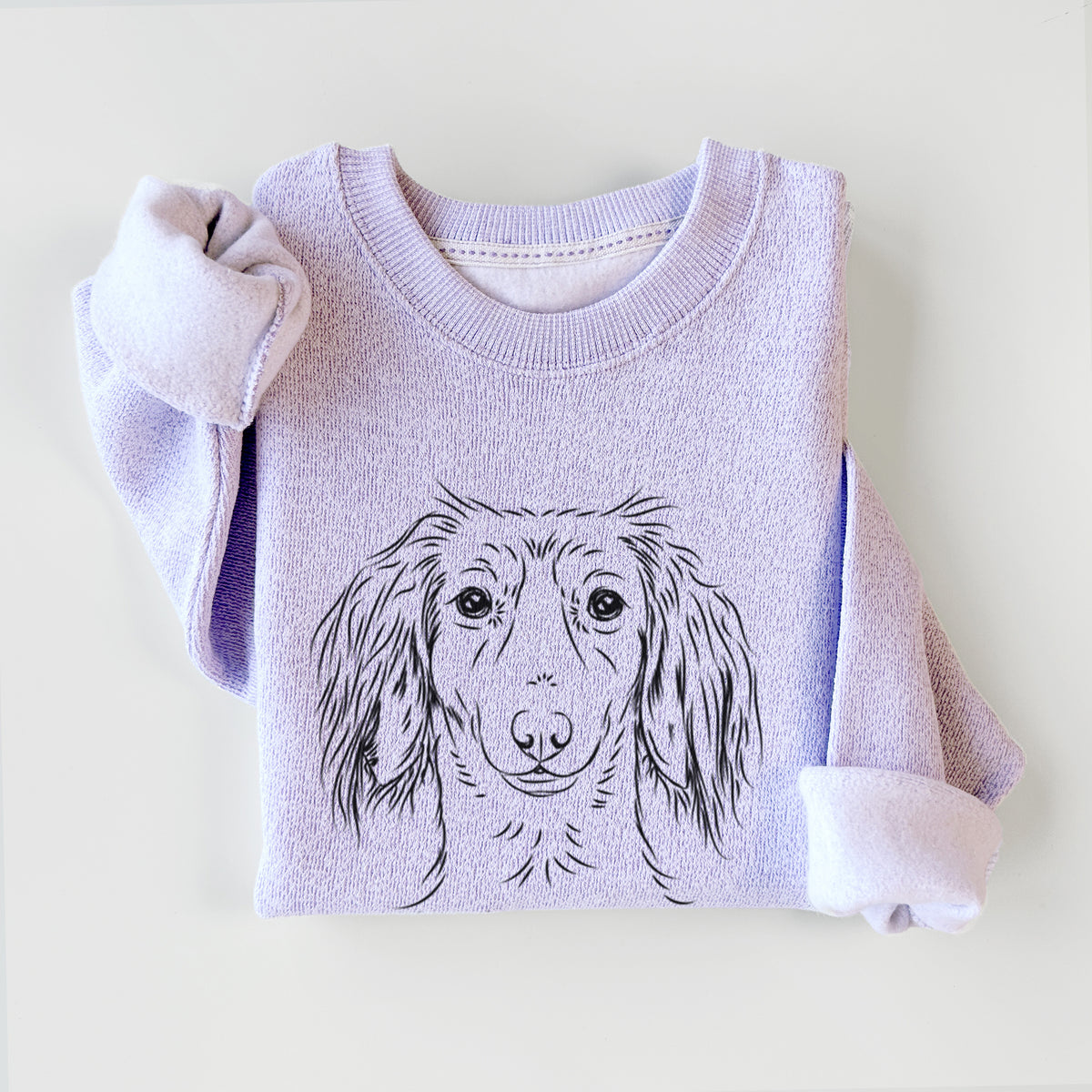 Roux the Long Haired Dachshund - Knit Sweatshirt