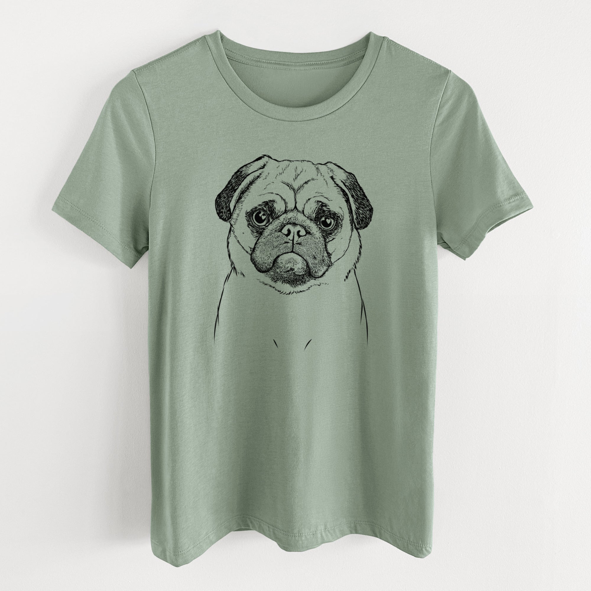 Bare Ruby the Pug - Women's Lightweight Relaxed Fit 100% Cotton Crewneck
