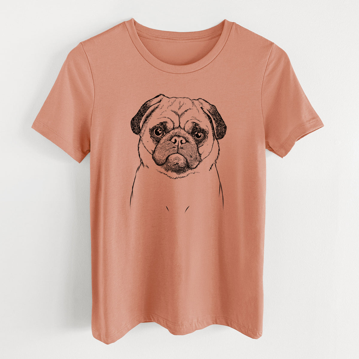 Bare Ruby the Pug - Women's Lightweight Relaxed Fit 100% Cotton Crewneck