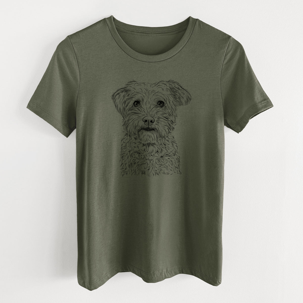 Bare Rudy the Schnoodle - Women's Lightweight Relaxed Fit 100% Cotton Crewneck