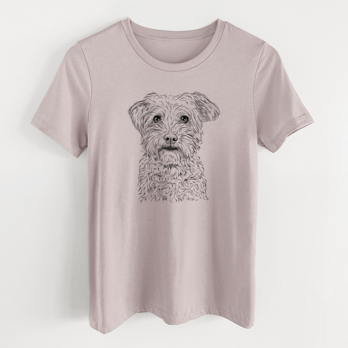 Bare Rudy the Schnoodle - Women's Lightweight Relaxed Fit 100% Cotton Crewneck
