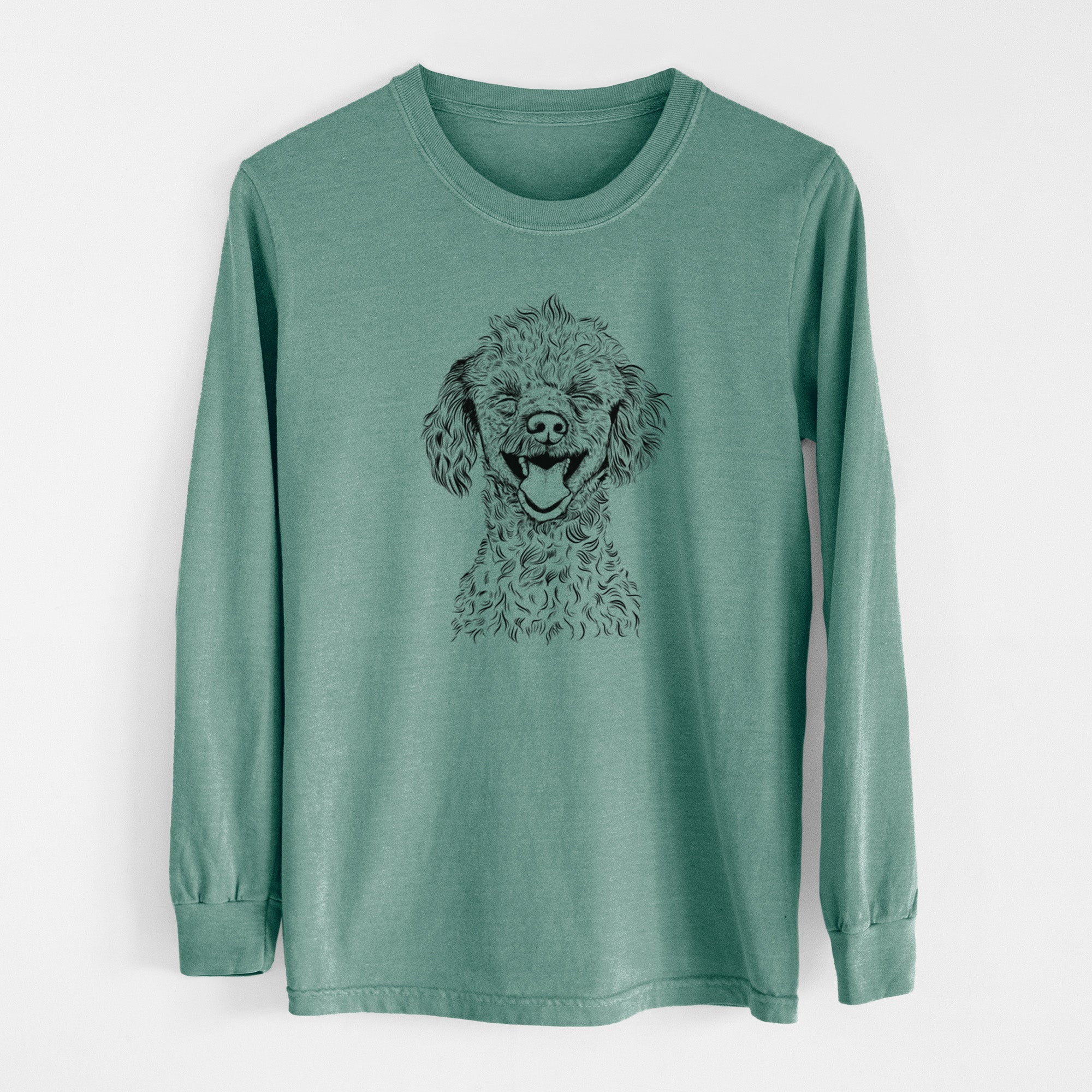 Bare Rusty the Toy Poodle - Men's Heavyweight 100% Cotton Long Sleeve