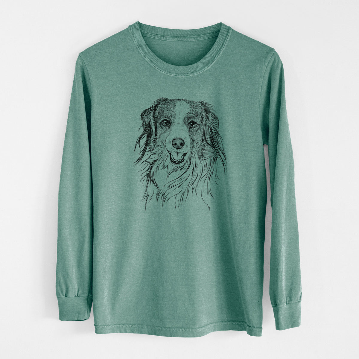 Bare Rutger the Nederlandse Kooikerhondje - Men's Heavyweight 100% Cotton Long Sleeve