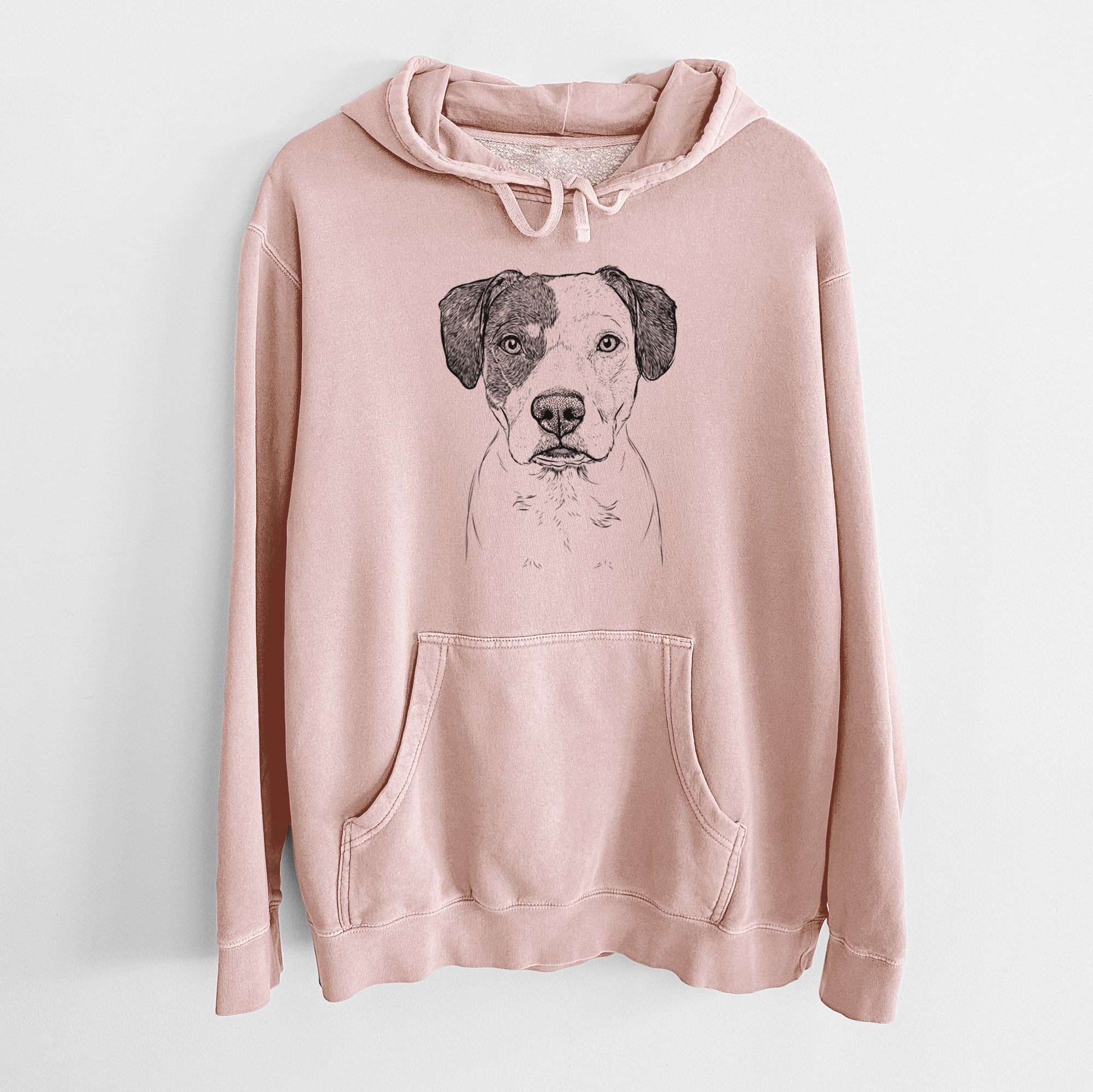 Bare Ryleigh the Beagle Pitbull Mix - Unisex Pigment Dyed Hoodie